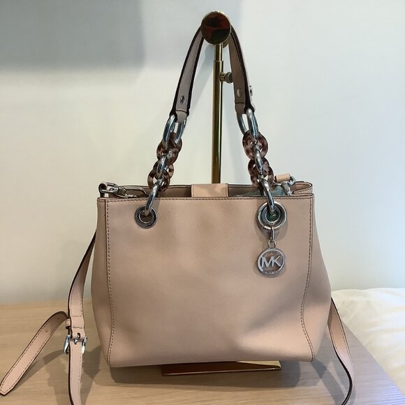 Pink Michael Kors Cynthia Satchel - Picture 1 of 8
